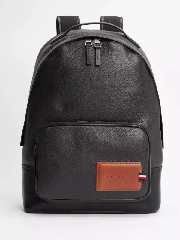 Tommy Hilfiger Casual Leather Rucksack BLACK Sale