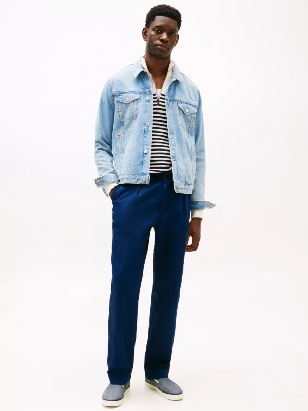 Tommy Hilfiger Chambray-Slipper-Sneaker aus Leinen-Canvas DESERT SKY Store