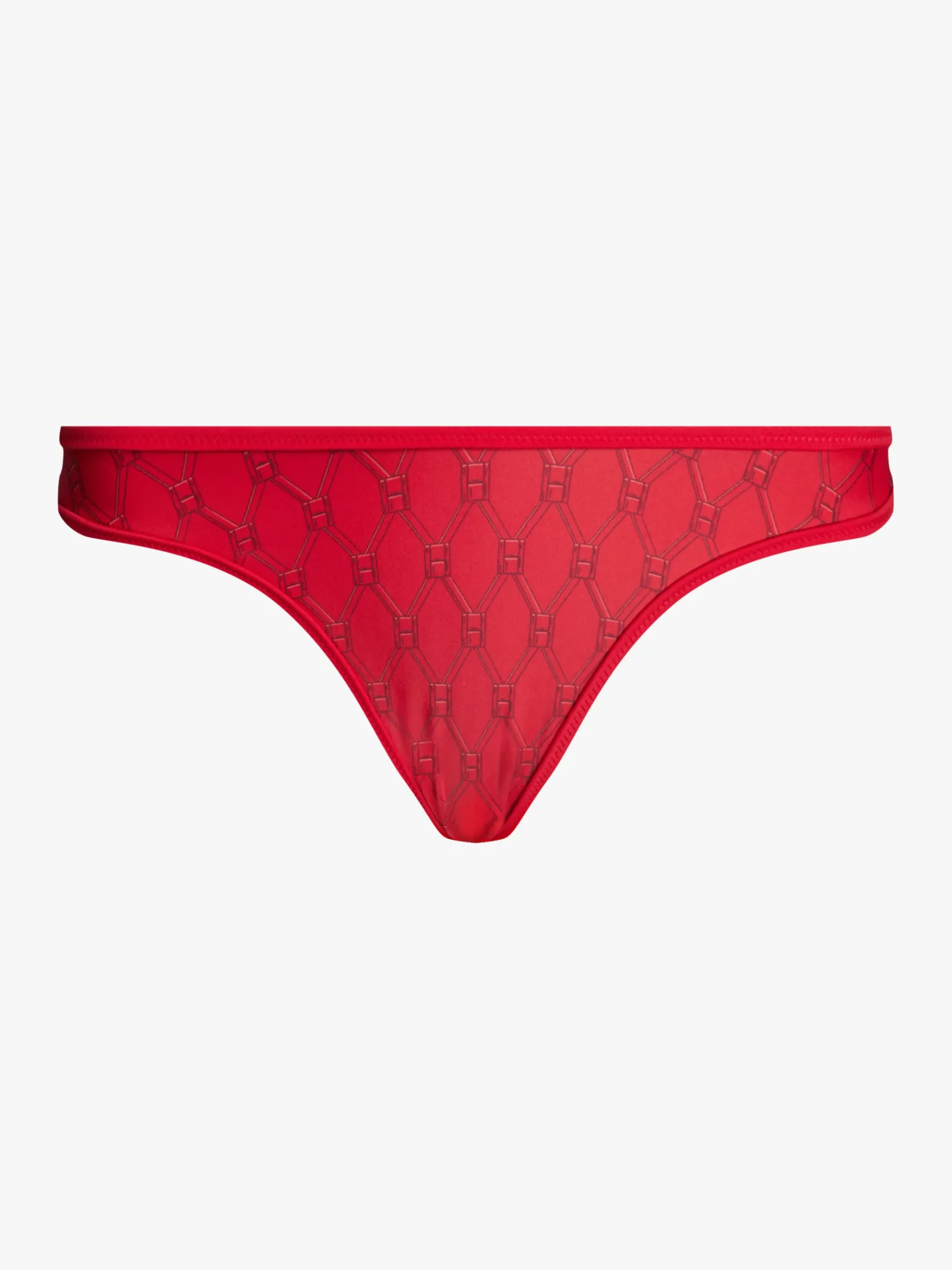 Tommy Hilfiger Cheeky Fit Bikinihose mit hohem Bein und Print DIAMOND FLAG RED PRINT Shop