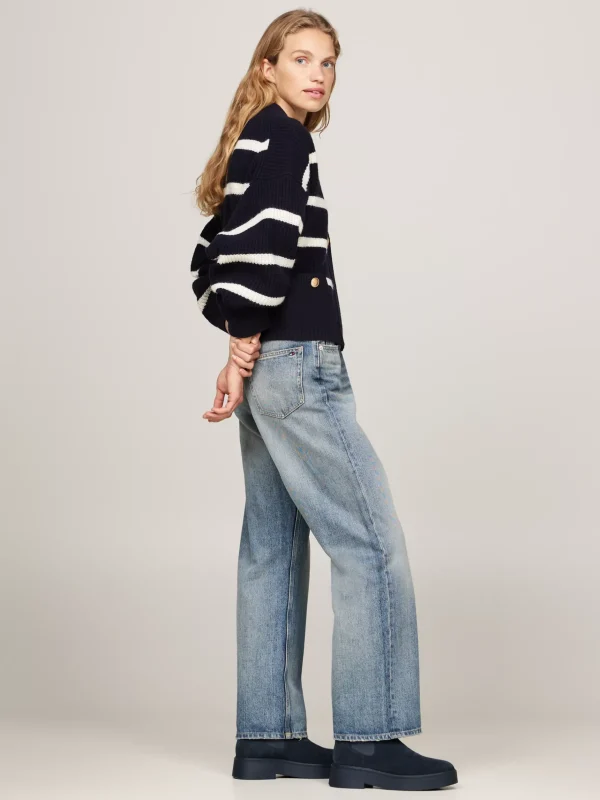 Tommy Hilfiger Chelsea Boot aus Wildleder mit klobiger Sohle MILITARY DENIM New