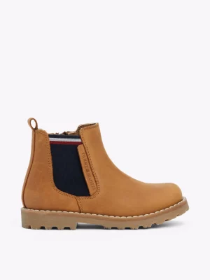 Tommy Hilfiger Chelsea-Boot aus Leder TOBACCO Shop