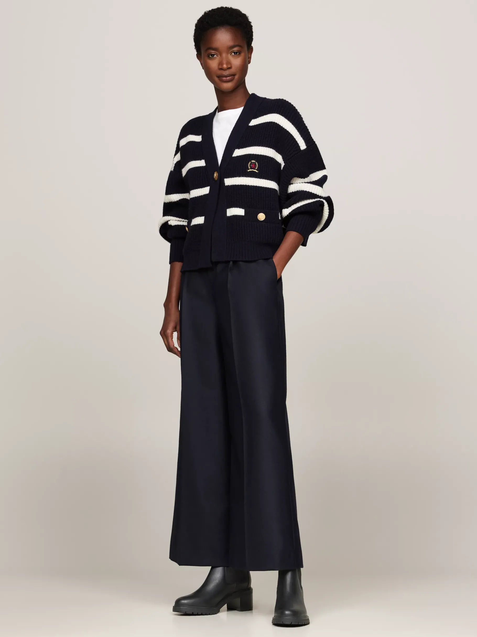 Tommy Hilfiger Chelsea-Boot aus Leder mit Flag aus Emaille BLACK Discount