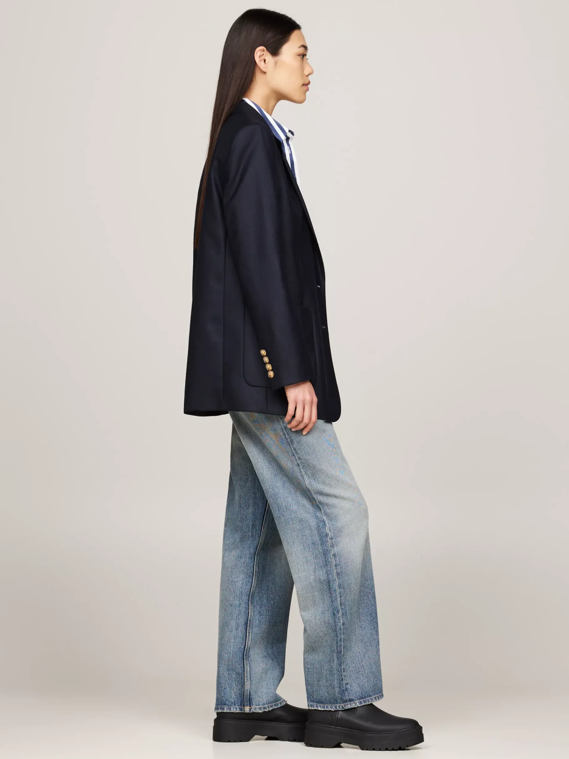 Tommy Hilfiger Chelsea-Boot aus Leder mit Logo-Tape BLACK Sale