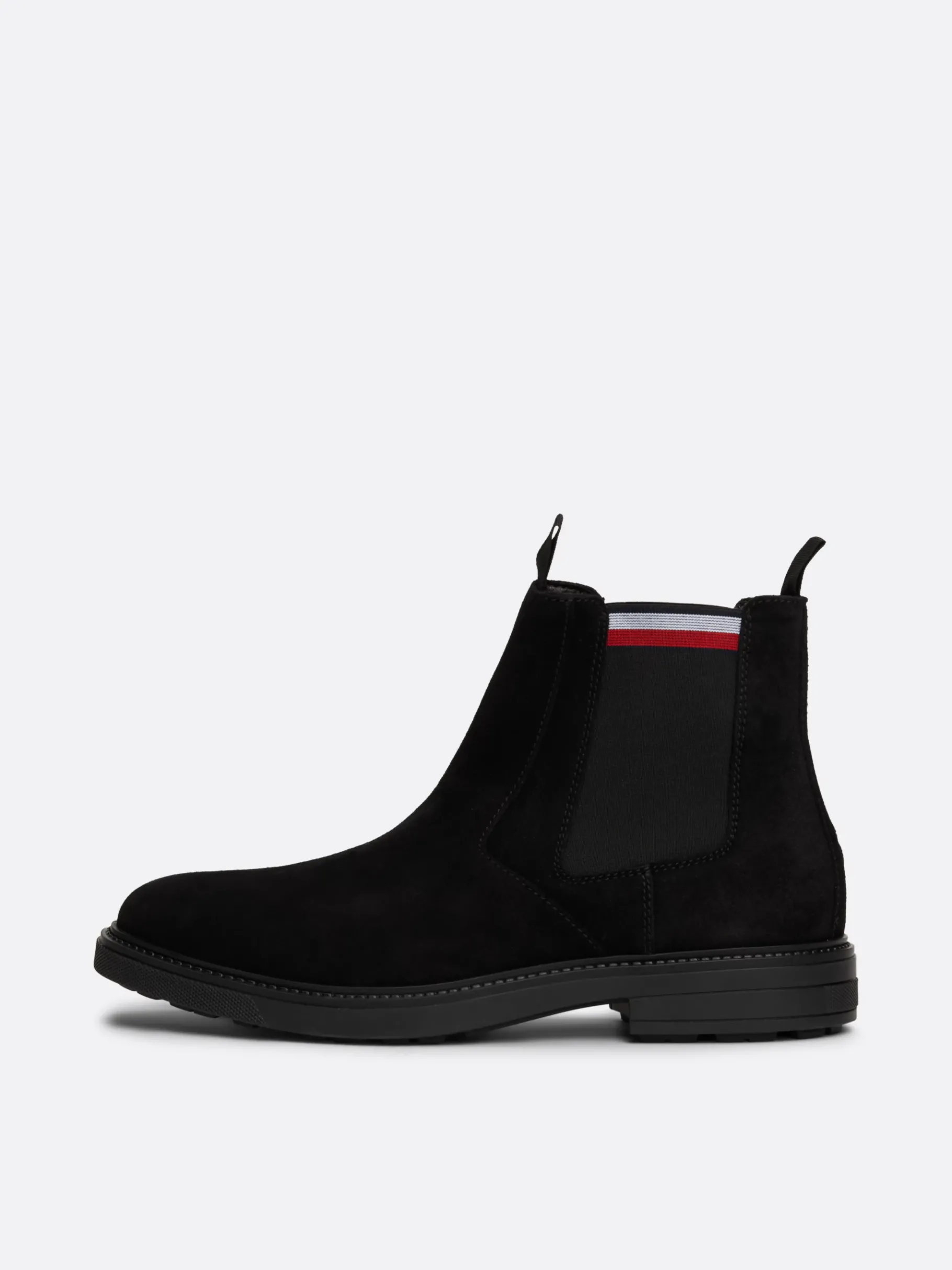 Tommy Hilfiger Chelsea-Boot aus Wildleder mit Tommy-Tape BLACK Cheap