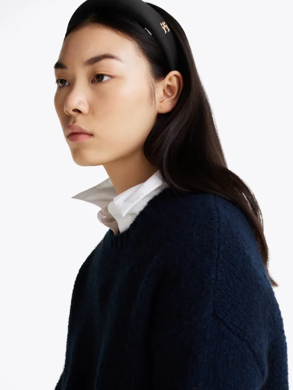 Tommy Hilfiger Chic Haarreif mit TH-Monogramm BLACK Outlet