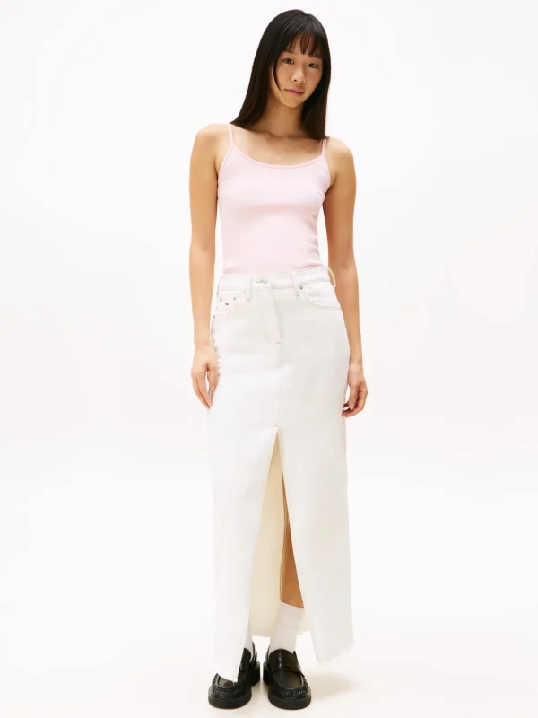 Tommy Hilfiger Claire Maxi-Jeansrock DENIM WHITE Flash Sale