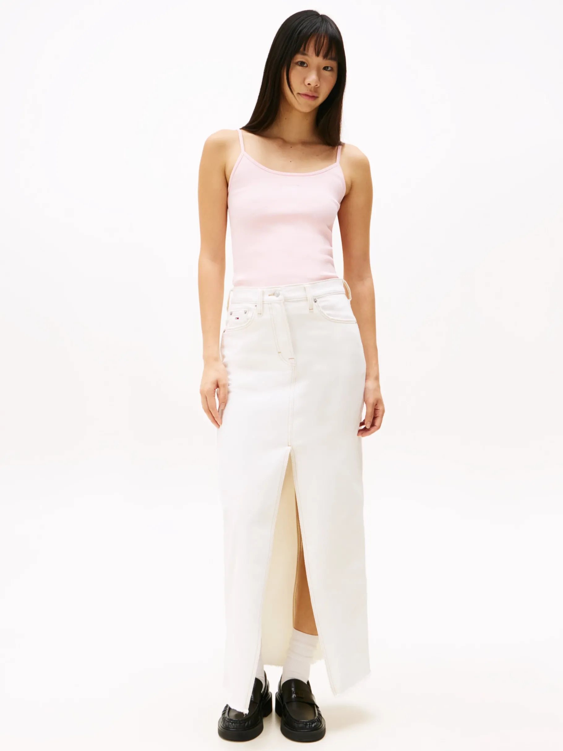 Tommy Hilfiger Claire Maxi-Jeansrock DENIM WHITE Flash Sale