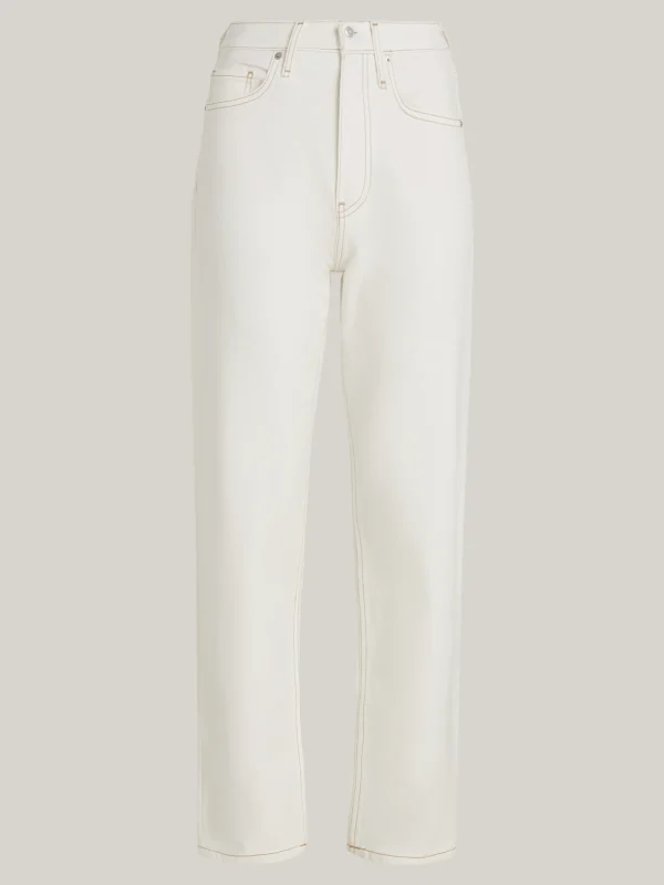 Tommy Hilfiger Classic Straight Jeans mit hohem Bund ECRU Clearance