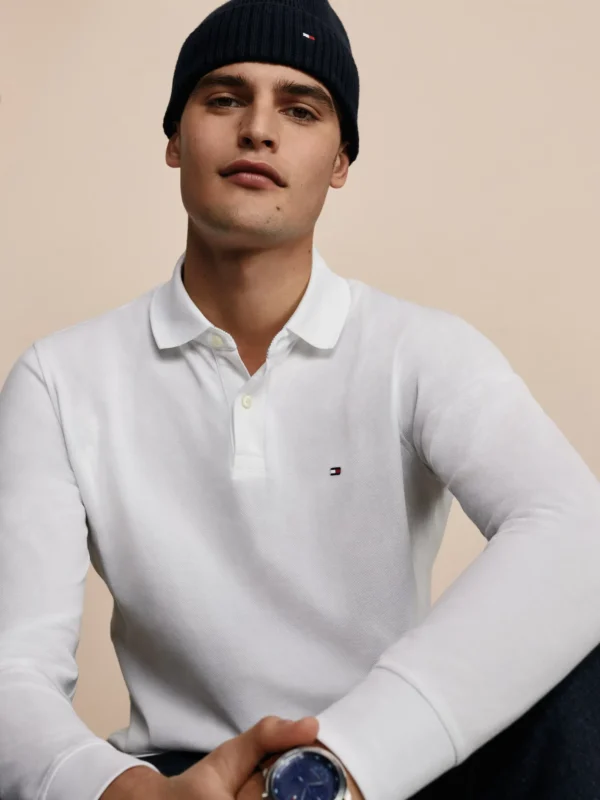 Tommy Hilfiger 1985 Collection Regular Fit Langarm-Poloshirt WHITE Store