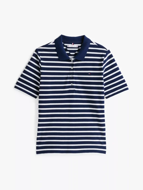 Tommy Hilfiger 1985 Collection Regular Fit Poloshirt DARK NIGHT NAVY/ ECRU STP Discount