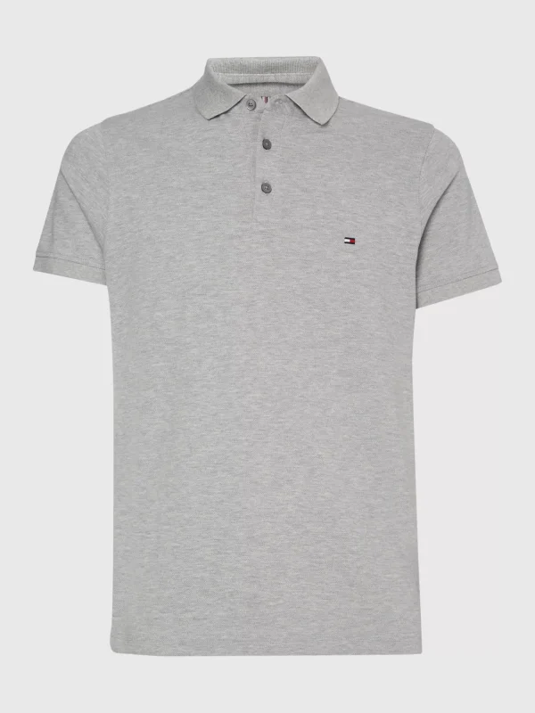 Tommy Hilfiger 1985 Collection Slim Fit Poloshirt LIGHT GREY HEATHER Cheap