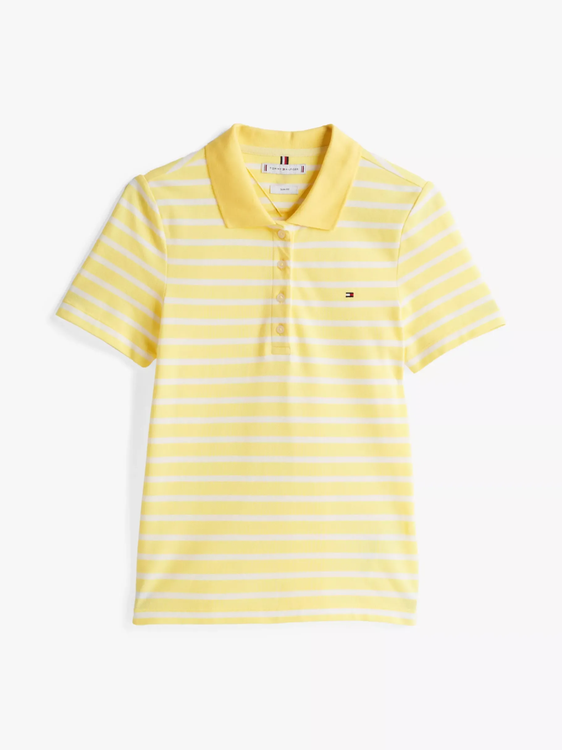 Tommy Hilfiger 1985 Collection Slim Fit Poloshirt CITRONELLA/ ECRU STP Outlet