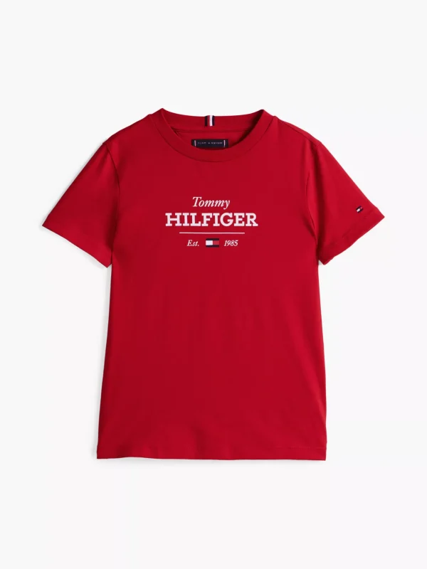 Tommy Hilfiger 1985 Collection T-Shirt mit Logo MEDIUM RED Best