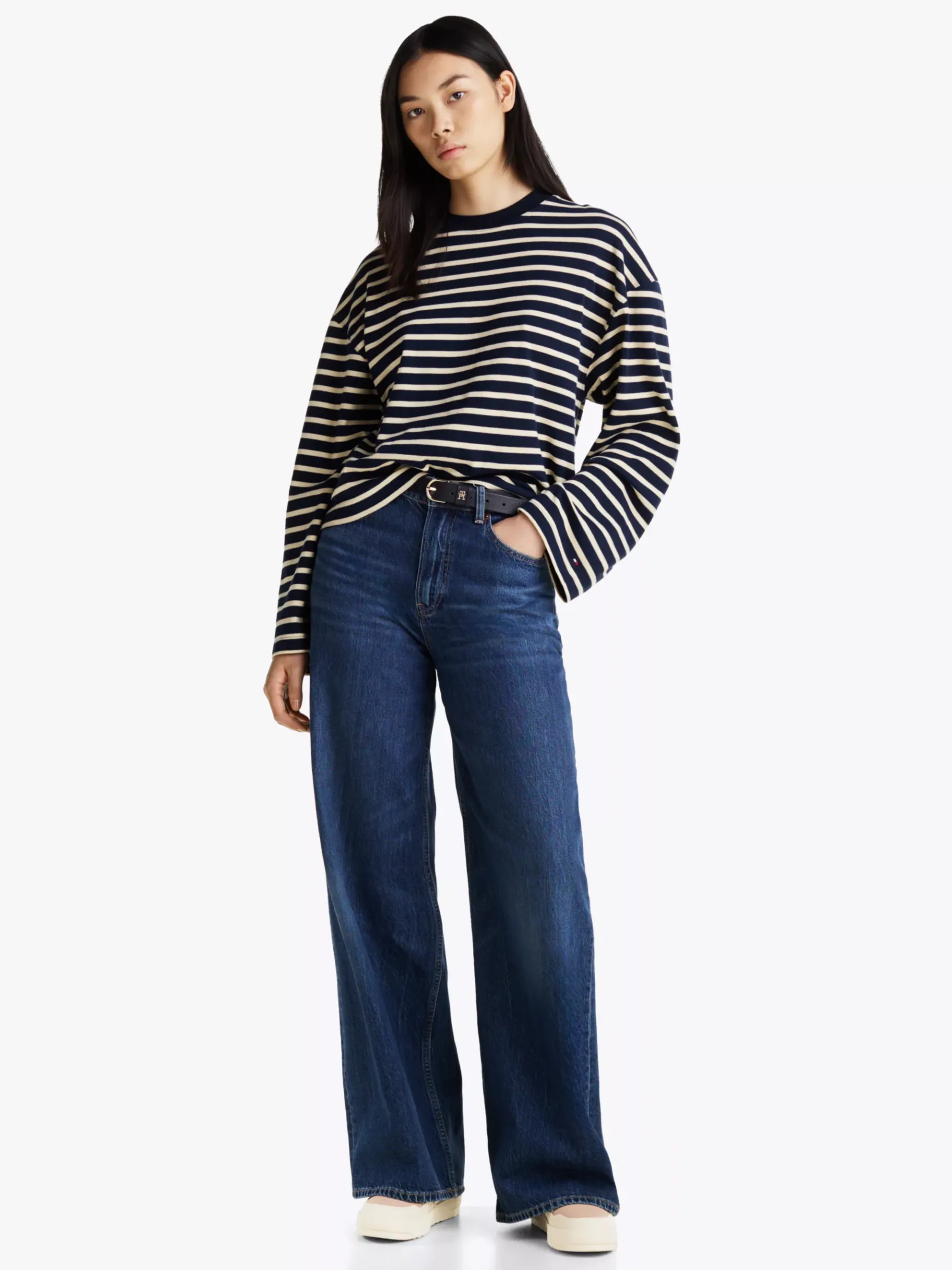 Tommy Hilfiger Color Block-Basketball-Sneaker aus Leder MUSLIN/CLAYSTONE Shop