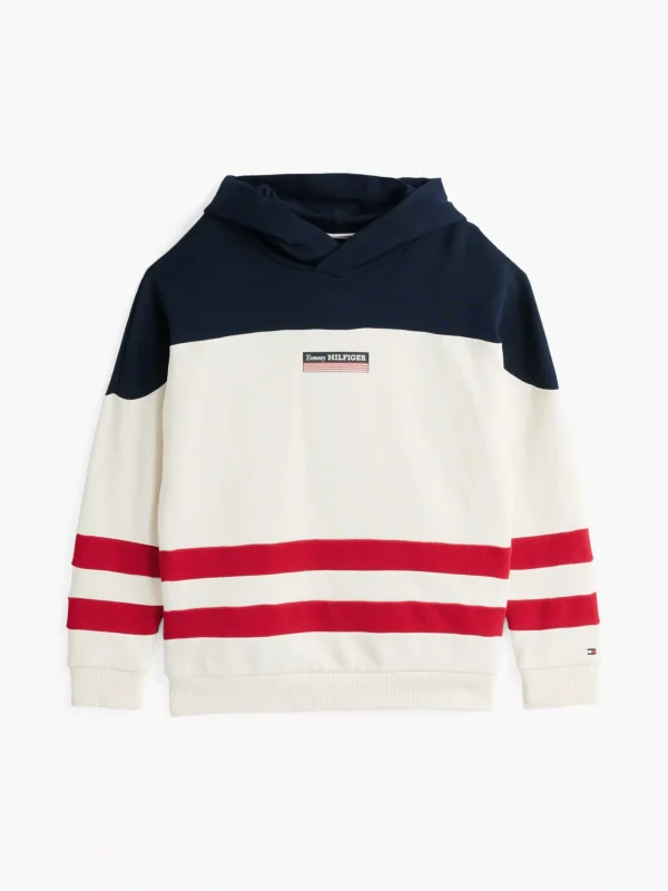 Tommy Hilfiger Color Block-Hoodie mit Streifen CALICO CLRBLOCK Sale