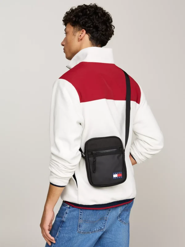 Tommy Hilfiger Color Block-Reportertasche mit gummiertem Logo BLACK Cheap