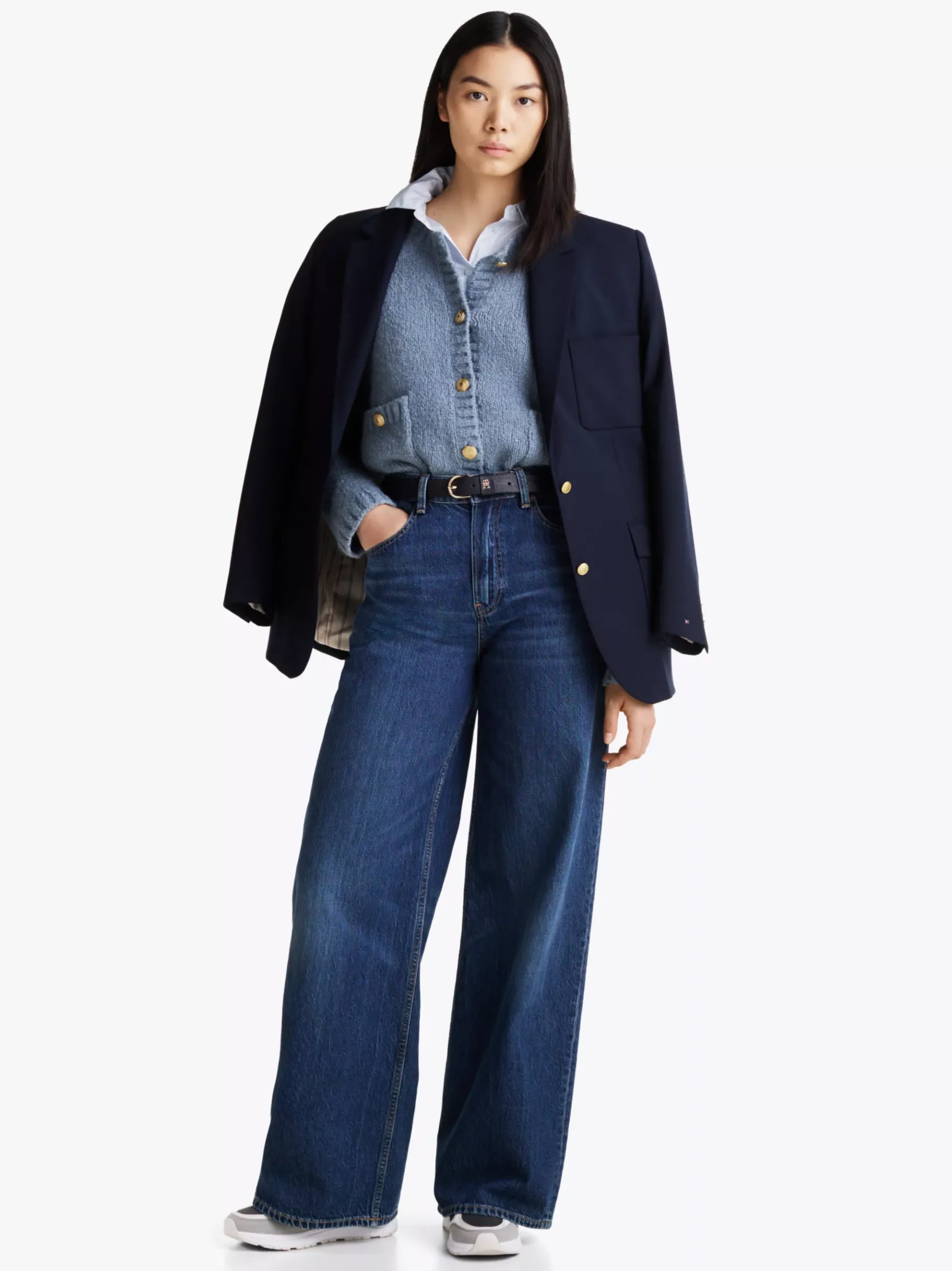 Tommy Hilfiger Color Block-Sneaker mit TH-Monogramm DARK GREY/GREY WHISPER Cheap