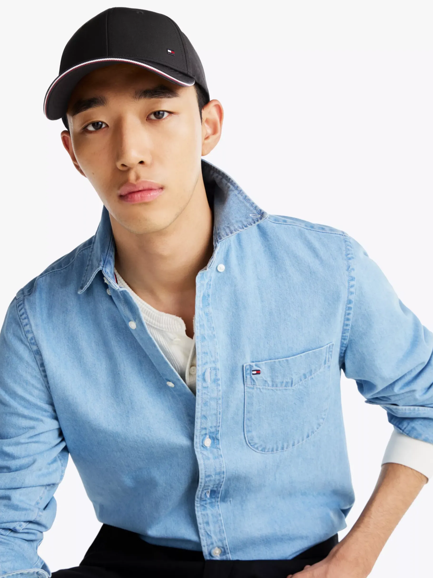 Tommy Hilfiger Corporate Baseball-Cap mit Emaille-Flag BLACK Best Sale