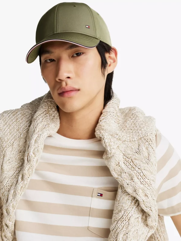 Tommy Hilfiger Corporate Baseball-Cap mit Emaille-Flag UTILITY OLIVE Discount