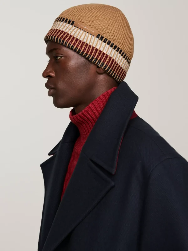 Tommy Hilfiger Corporate Strick-Beanie aus Wollmix CLASSIC KHAKI Discount