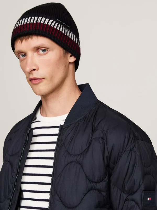 Tommy Hilfiger Corporate Strick-Beanie aus Wollmix BLACK Flash Sale