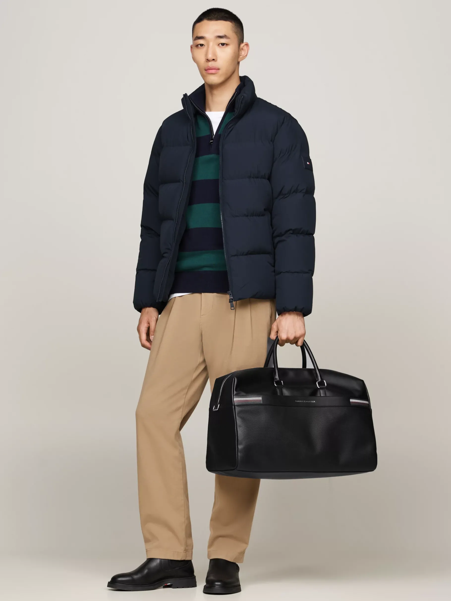 Tommy Hilfiger Corporate strukturierte Dufflebag BLACK Sale
