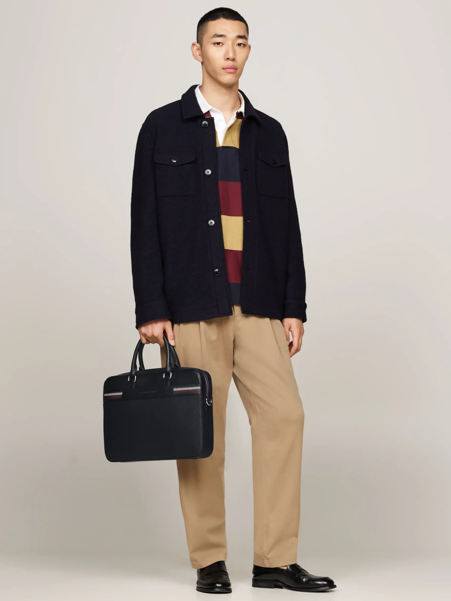 Tommy Hilfiger Corporate strukturierte Laptop-Tasche BLACK Hot