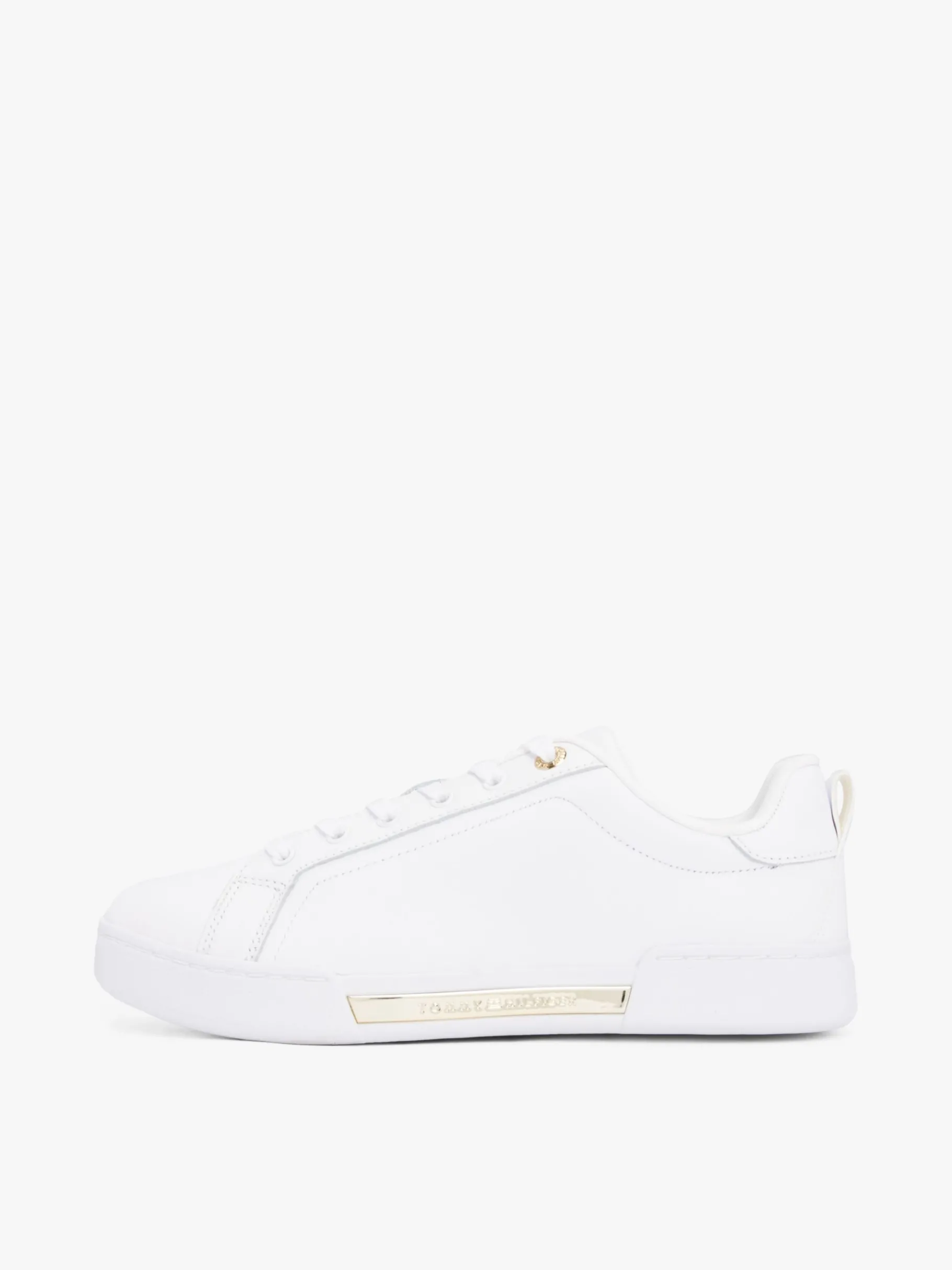 Tommy Hilfiger Court-Ledersneaker mit Cupsole WHITE Outlet