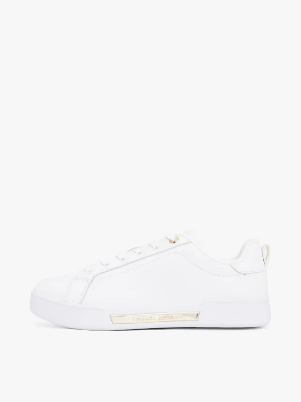 Tommy Hilfiger Court-Ledersneaker mit Cupsole WHITE Outlet