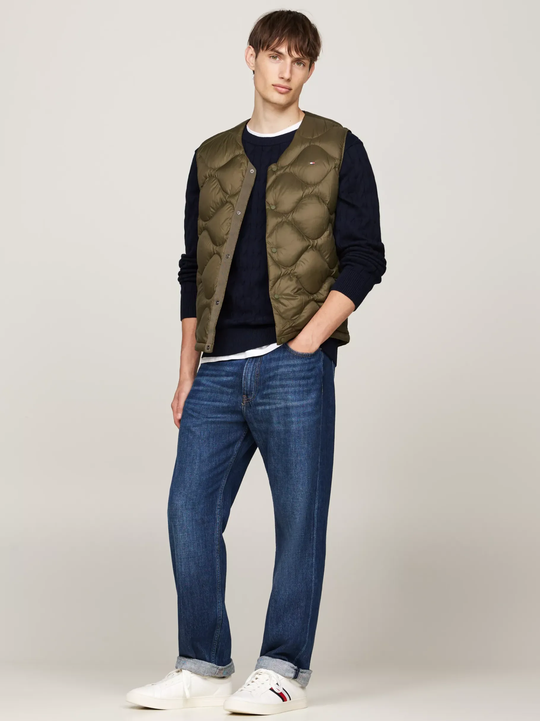 Tommy Hilfiger Court-Ledersneaker mit Tommy-Tape ANCIENT WHITE/ROUGE Hot