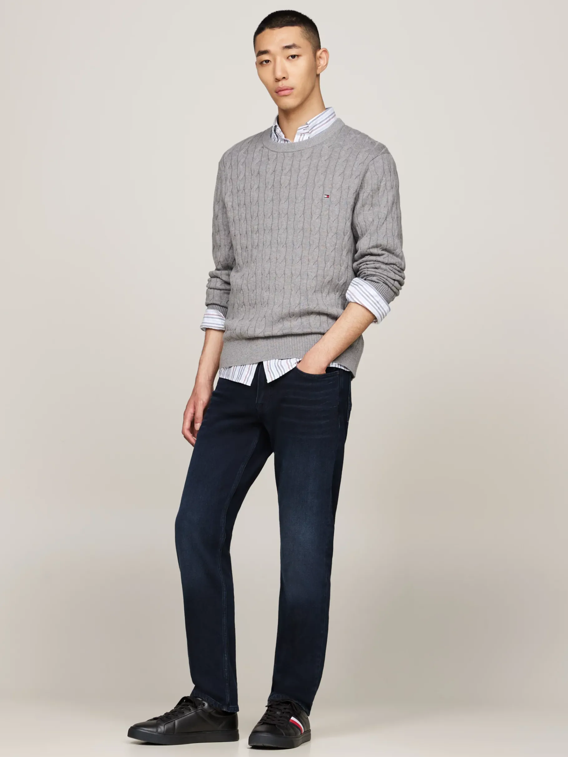 Tommy Hilfiger Court-Ledersneaker mit Tommy-Tape BLACK Flash Sale