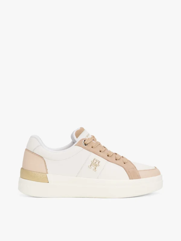Tommy Hilfiger Court-Sneaker aus Leder ANCIENT WHITE/MISTY BLUSH Best