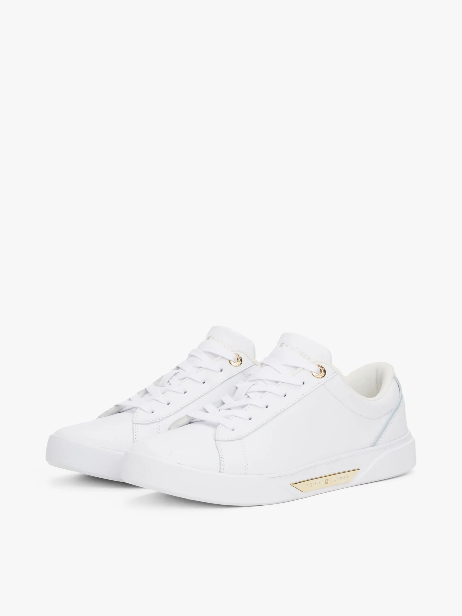 Tommy Hilfiger Court-Sneaker aus Leder WHITE Clearance