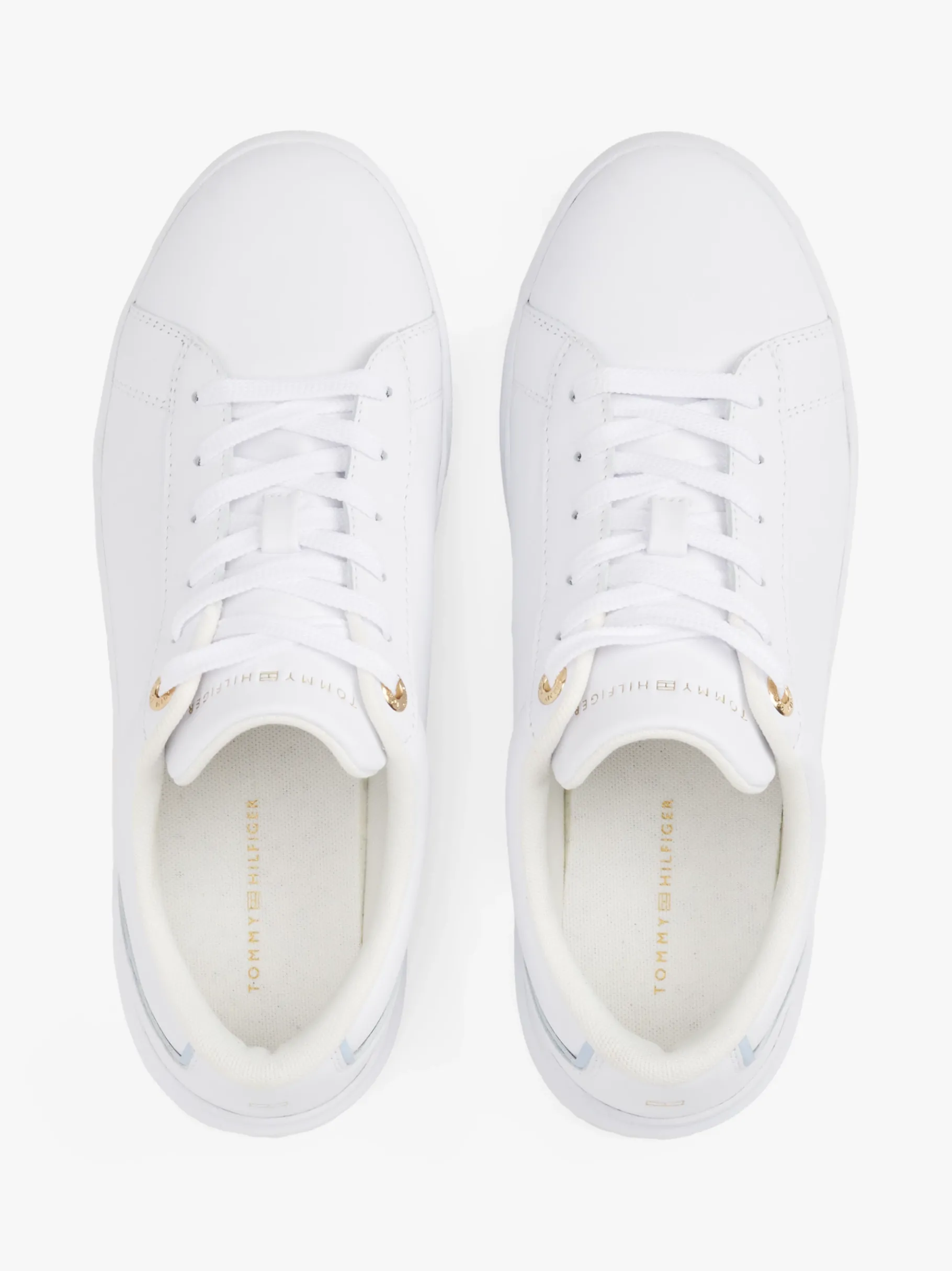 Tommy Hilfiger Court-Sneaker aus Leder WHITE Clearance