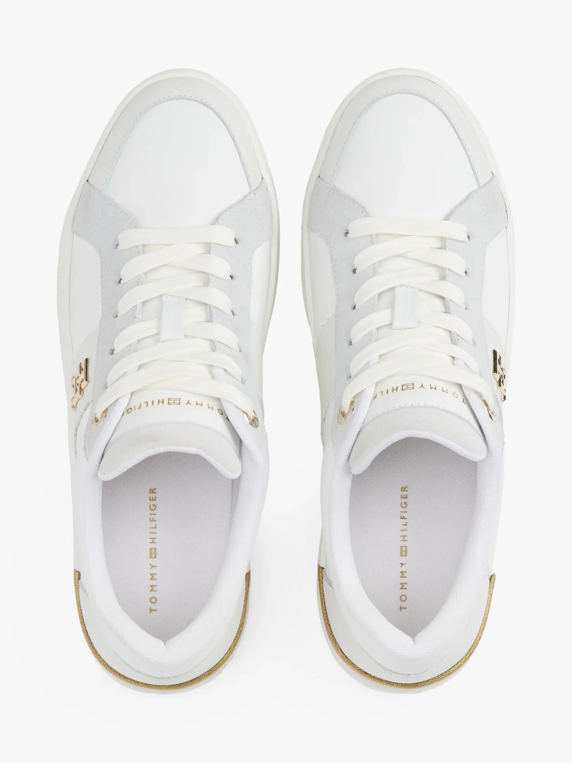 Tommy Hilfiger Court-Sneaker aus Leder WHITE Flash Sale