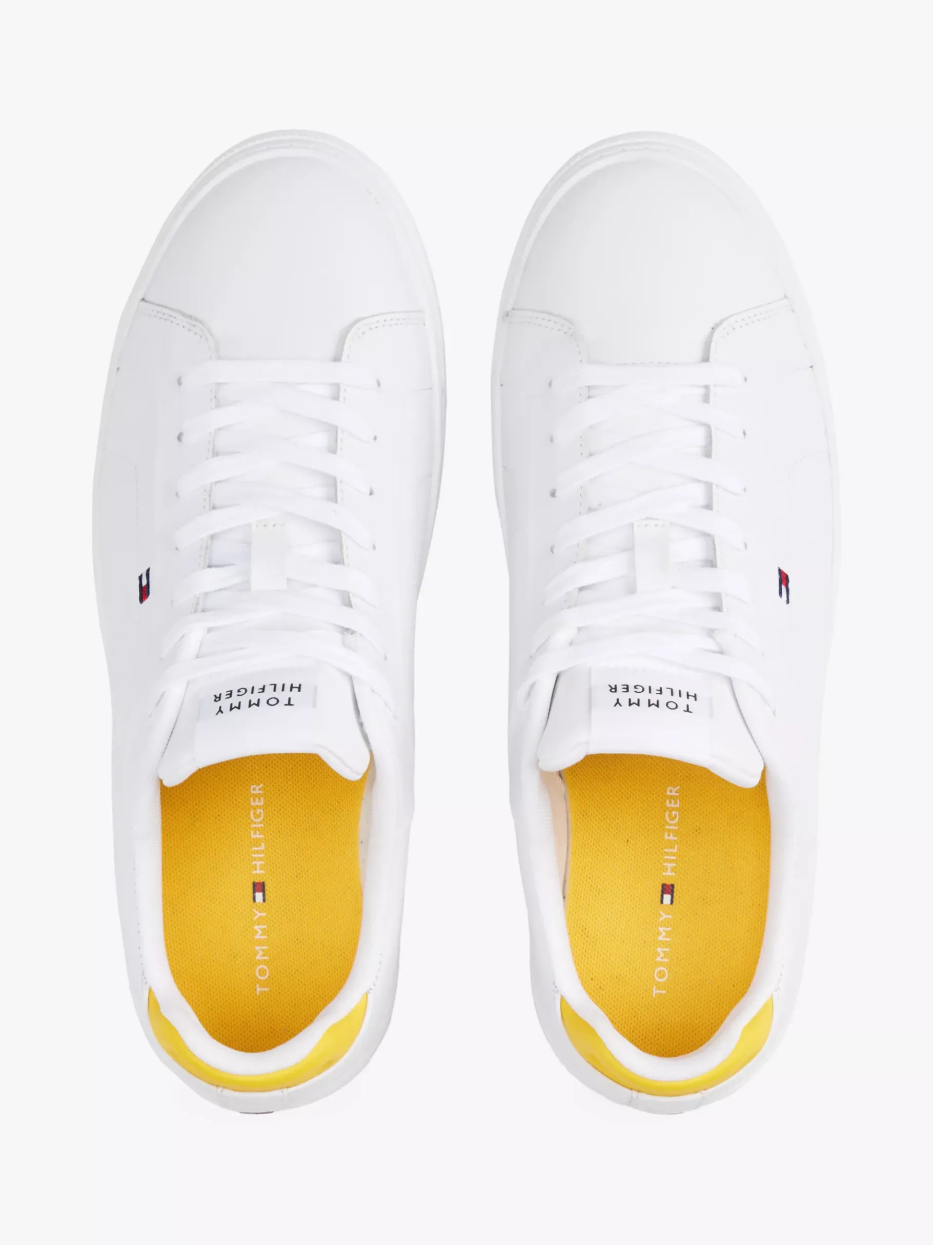 Tommy Hilfiger Court-Sneaker aus Leder WHITE Cheap