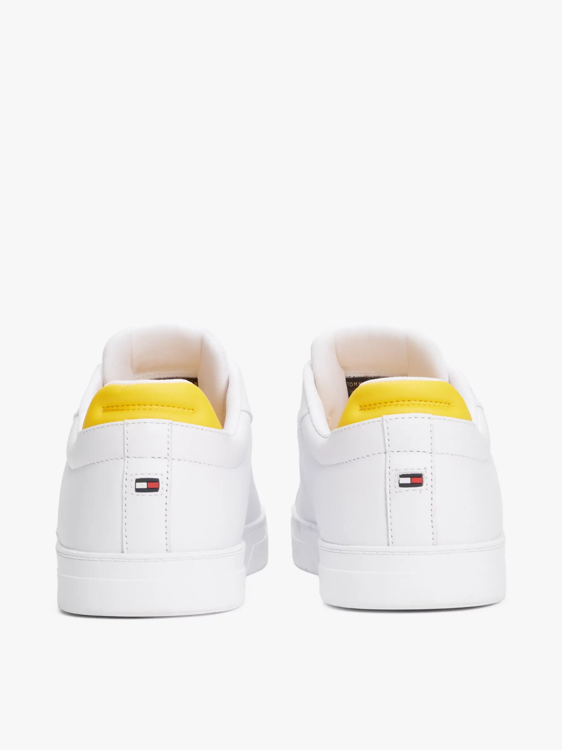 Tommy Hilfiger Court-Sneaker aus Leder WHITE Cheap