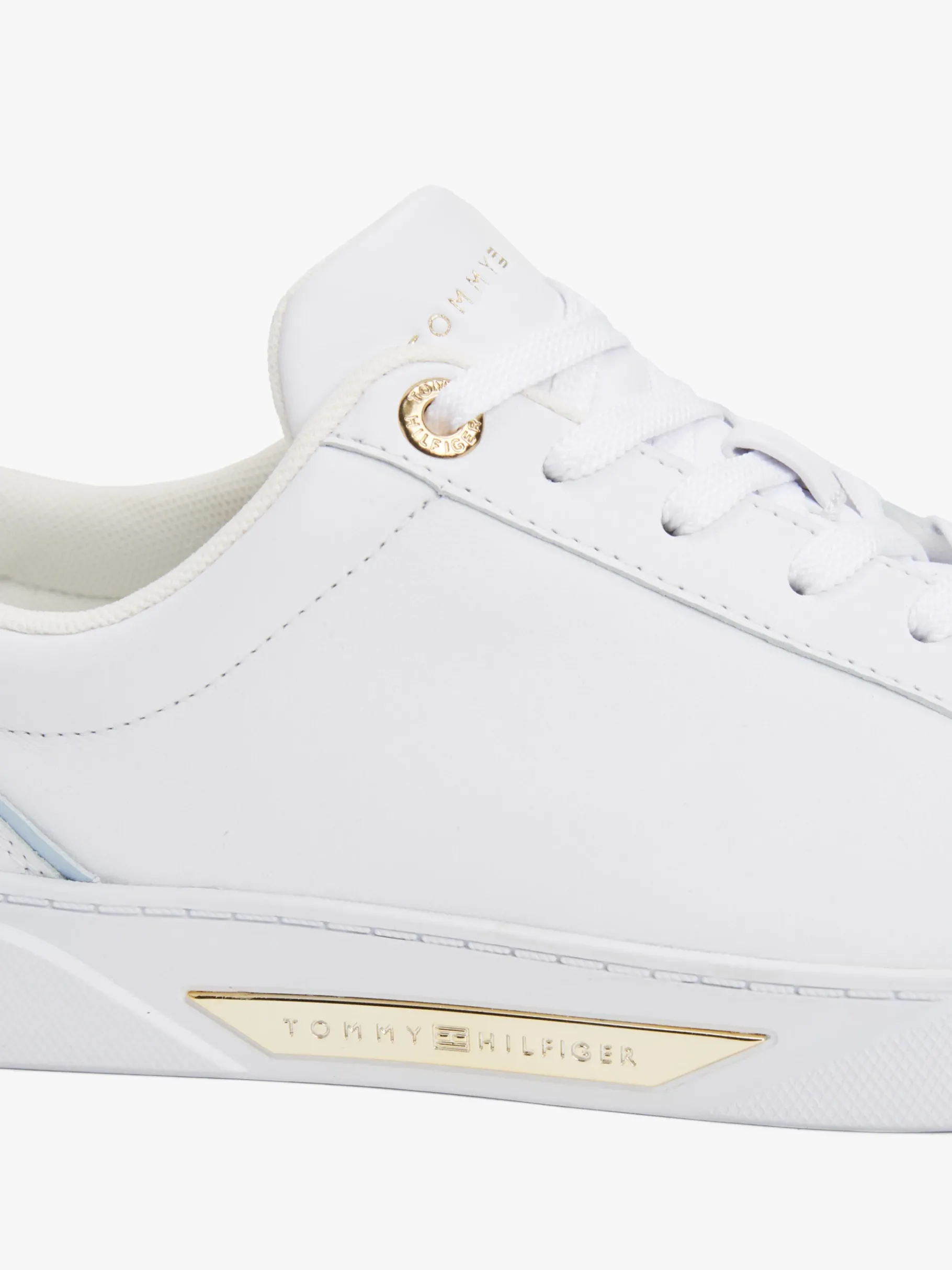 Tommy Hilfiger Court-Sneaker aus Leder WHITE Clearance