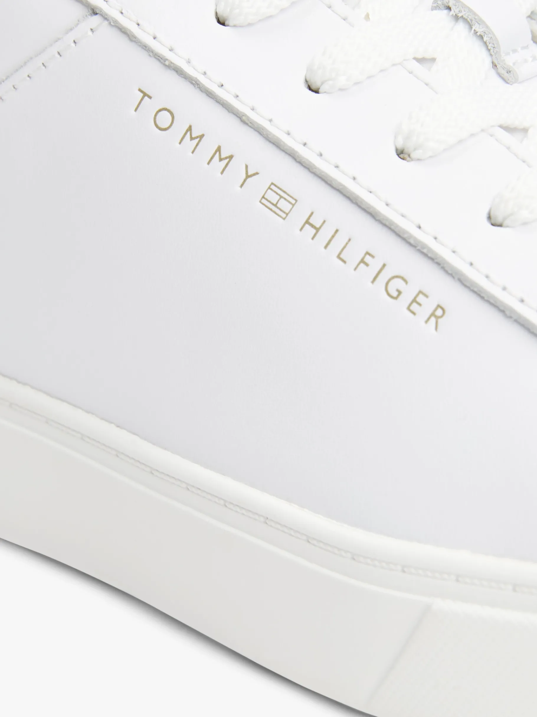 Tommy Hilfiger Court-Sneaker aus Leder WHITE Store