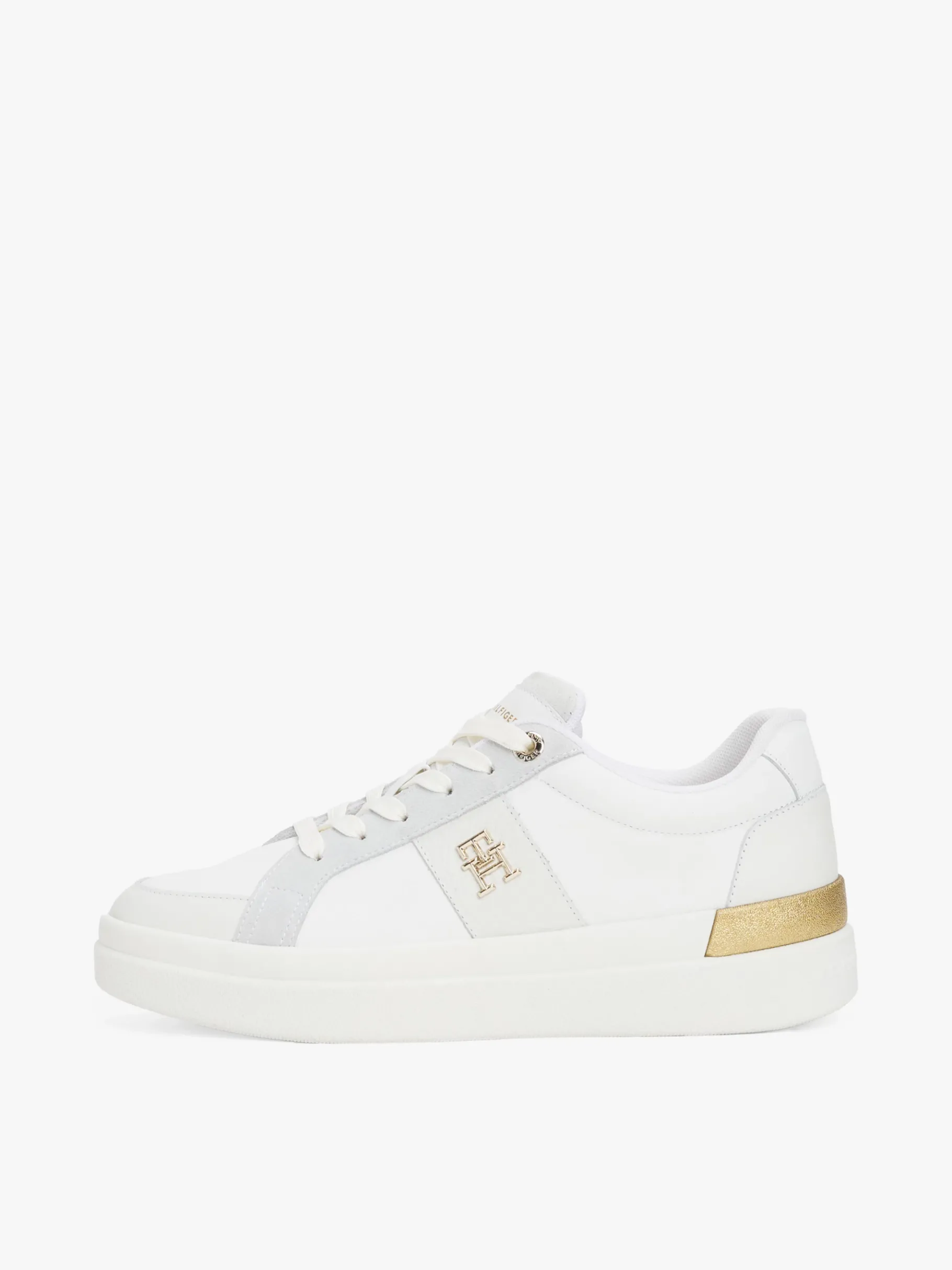 Tommy Hilfiger Court-Sneaker aus Leder WHITE Flash Sale