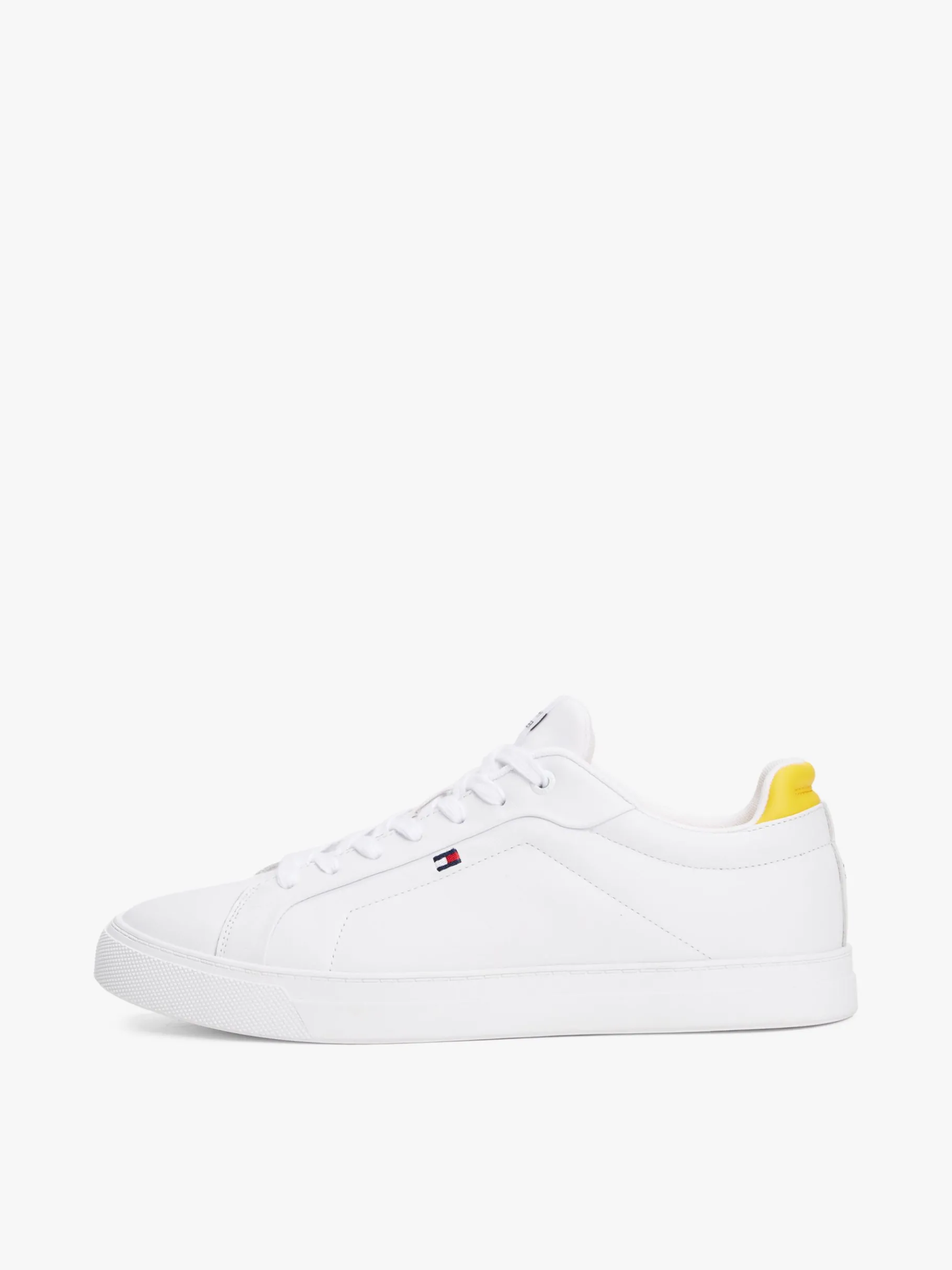 Tommy Hilfiger Court-Sneaker aus Leder WHITE Cheap