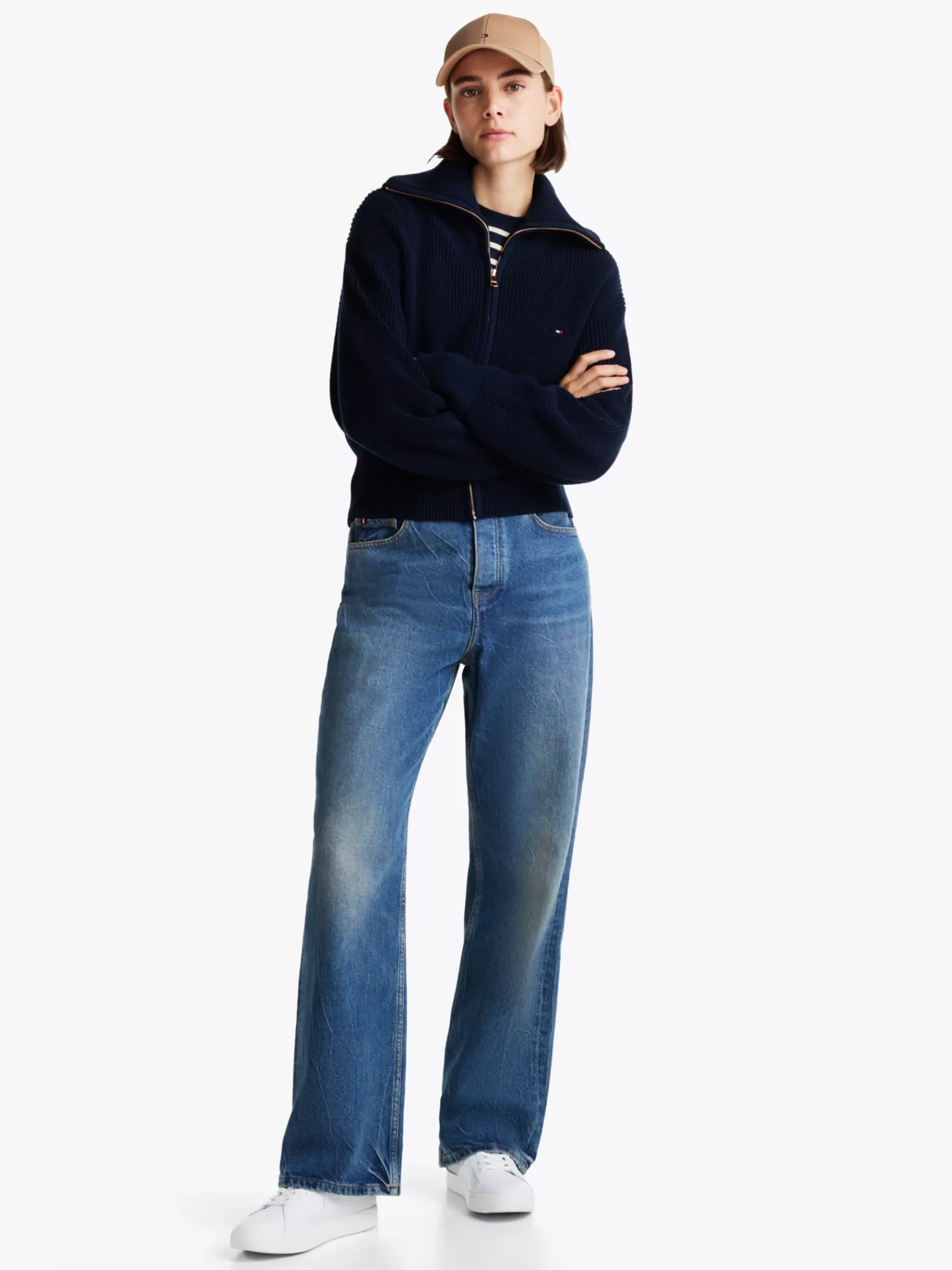 Tommy Hilfiger Court-Sneaker aus Leder WHITE Store