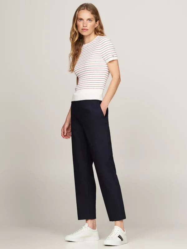 Tommy Hilfiger Court-Sneaker aus Leder mit Tommy-Tape ECRU Cheap