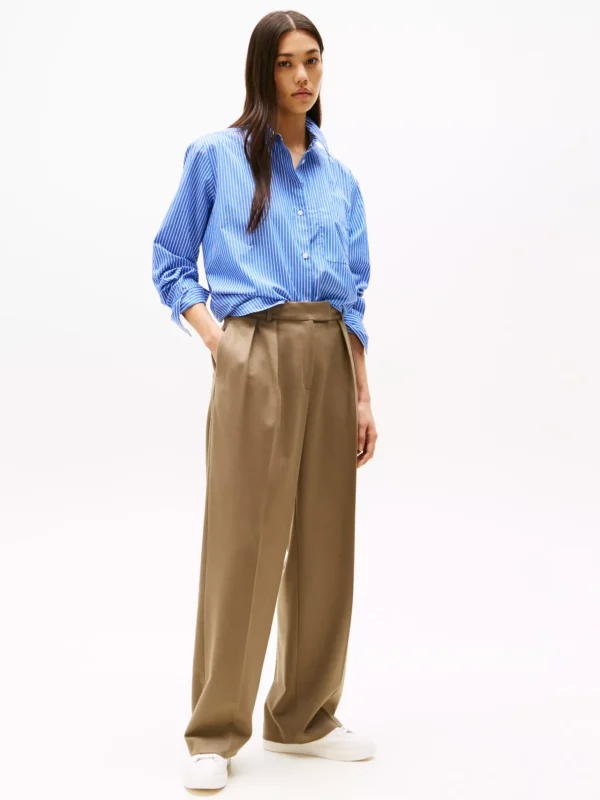 Tommy Hilfiger Court-Sneaker aus Leder mit TH-Monogramm ANCIENT WHITE Outlet