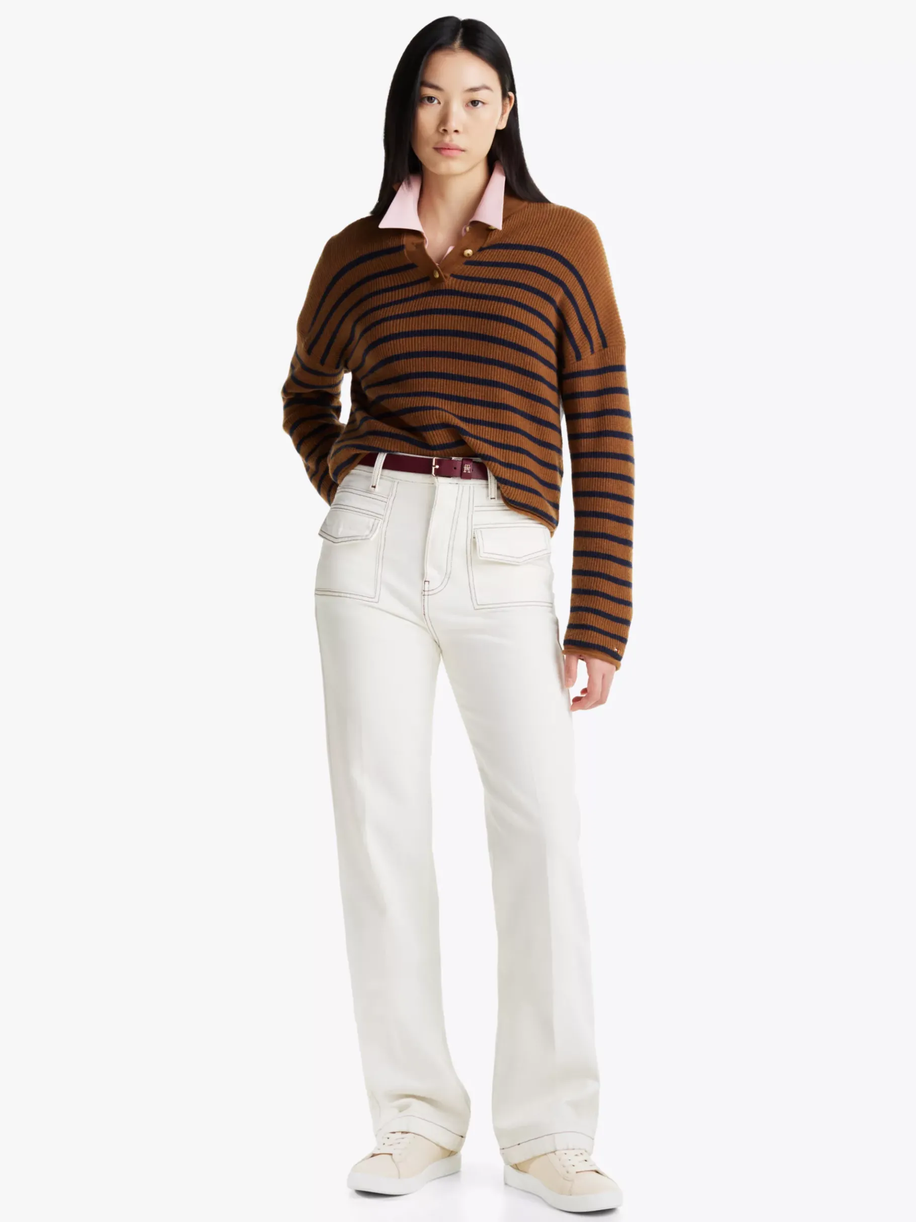 Tommy Hilfiger Court-Sneaker aus Leder mit Metallic-Details SUGARCANE Outlet