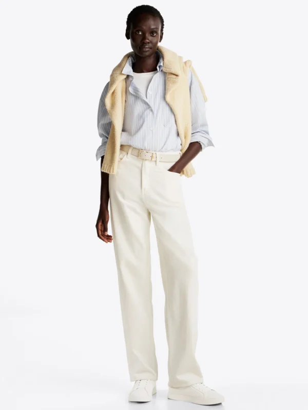 Tommy Hilfiger Court-Sneaker aus Leder mit Flag IVORY PETAL Shop