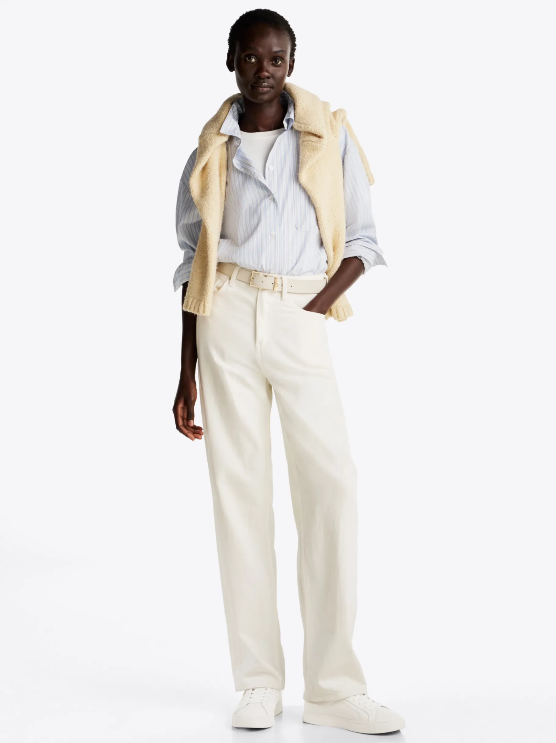 Tommy Hilfiger Court-Sneaker aus Leder mit Flag IVORY PETAL Shop