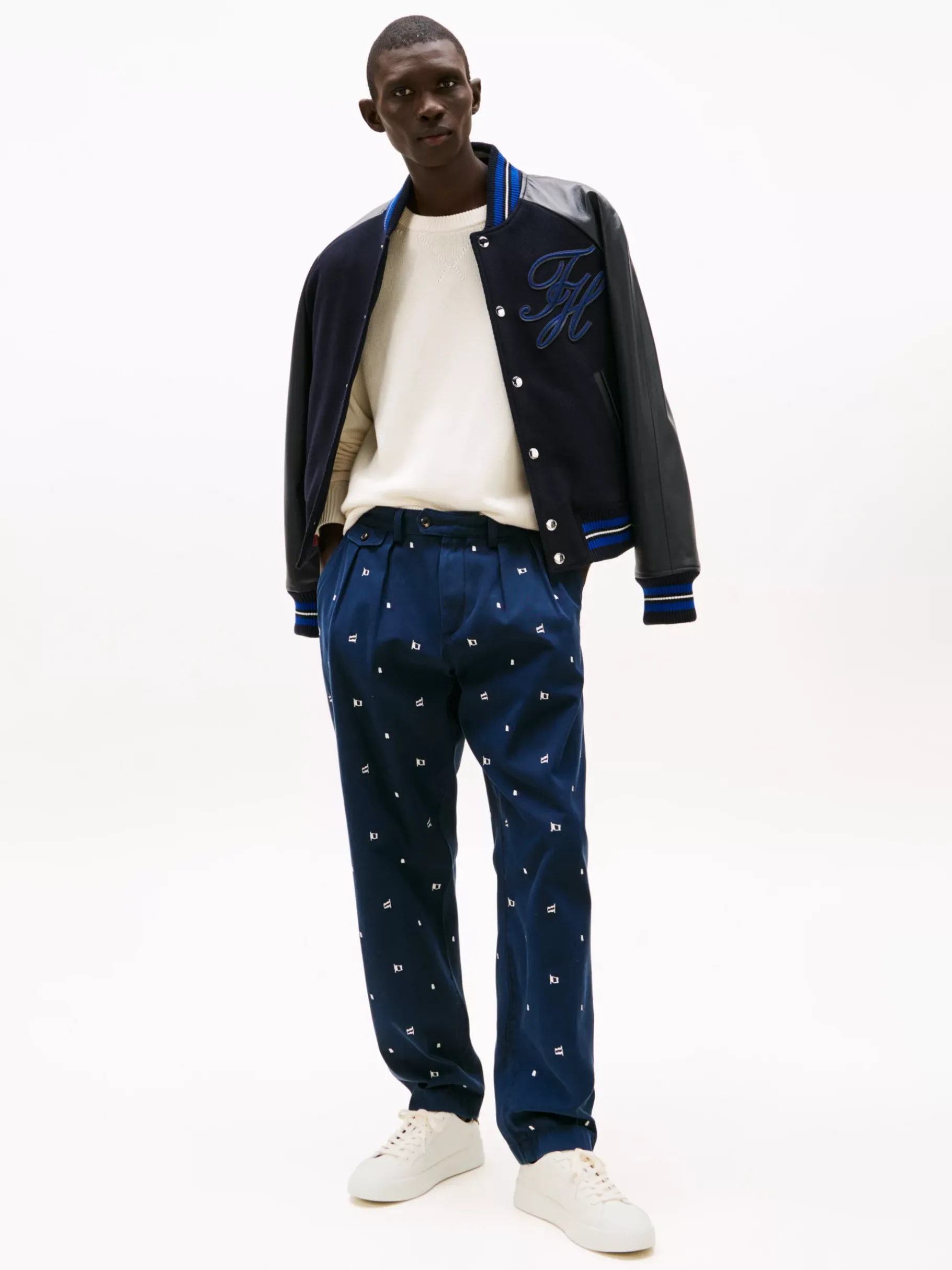 Tommy Hilfiger Court-Sneaker aus Leder mit Kontrast-Ferse ECRU Sale