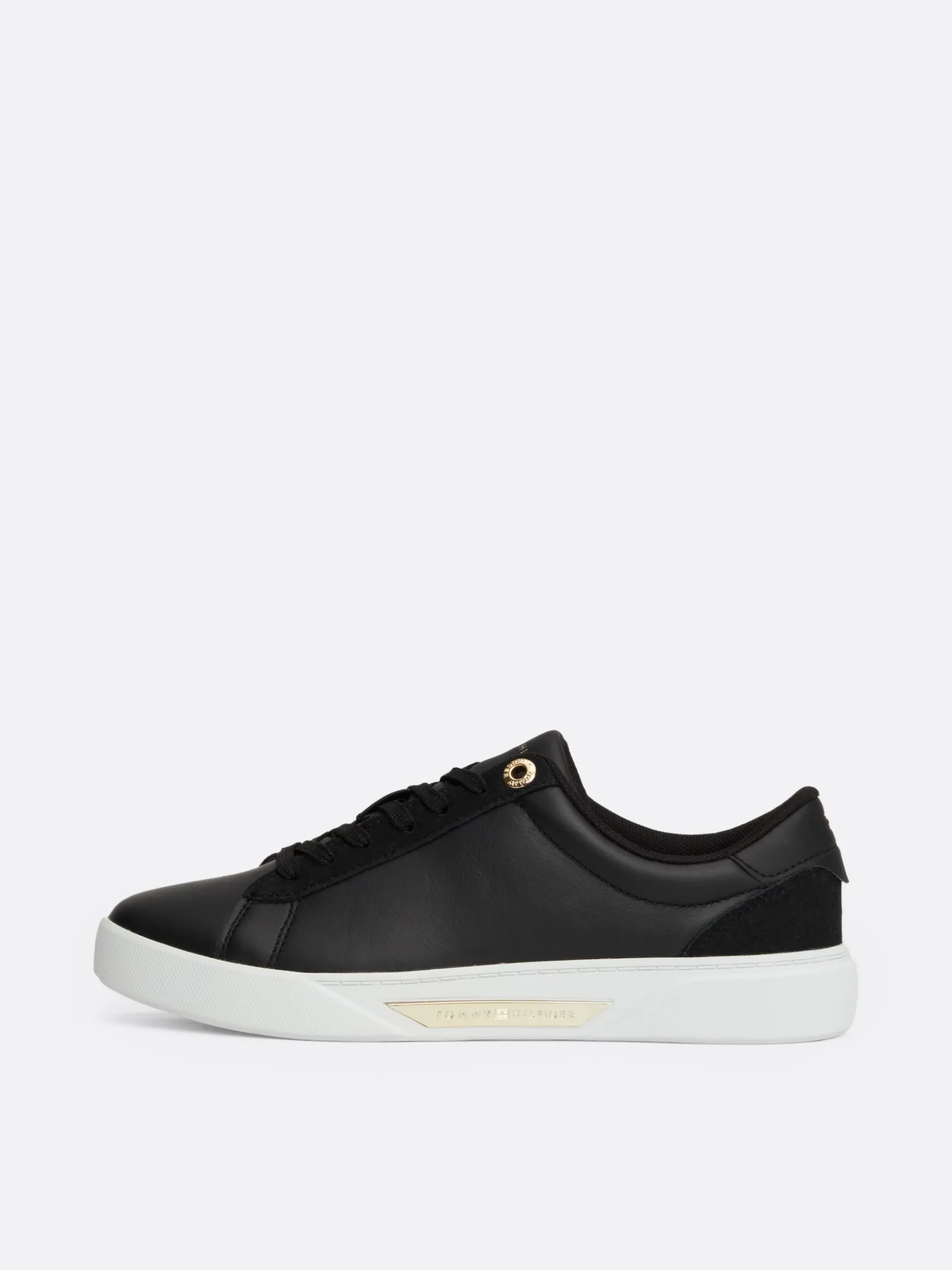 Tommy Hilfiger Court-Sneaker aus Leder mit Metall-Highlights BLACK Best