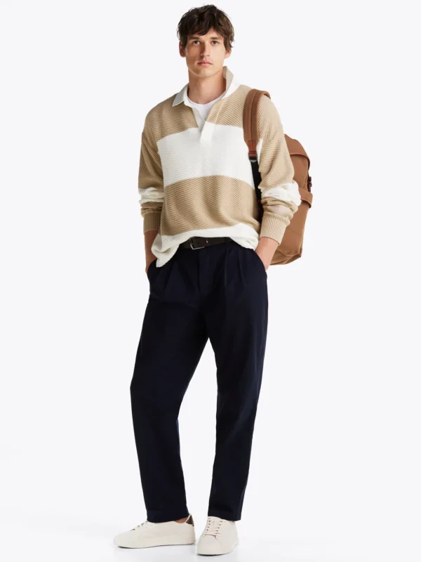 Tommy Hilfiger Court-Sneaker aus strukturiertem Leder ALABASTER Best